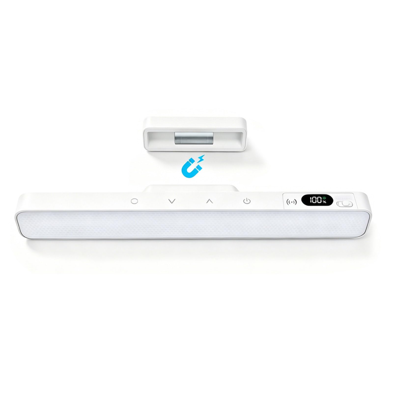 Hittriu Under Cabinet Light, 5 Color Modes & Stepless Dimming, USB Rechargeable, for Kitchen, Wardrobe, Closet (White)