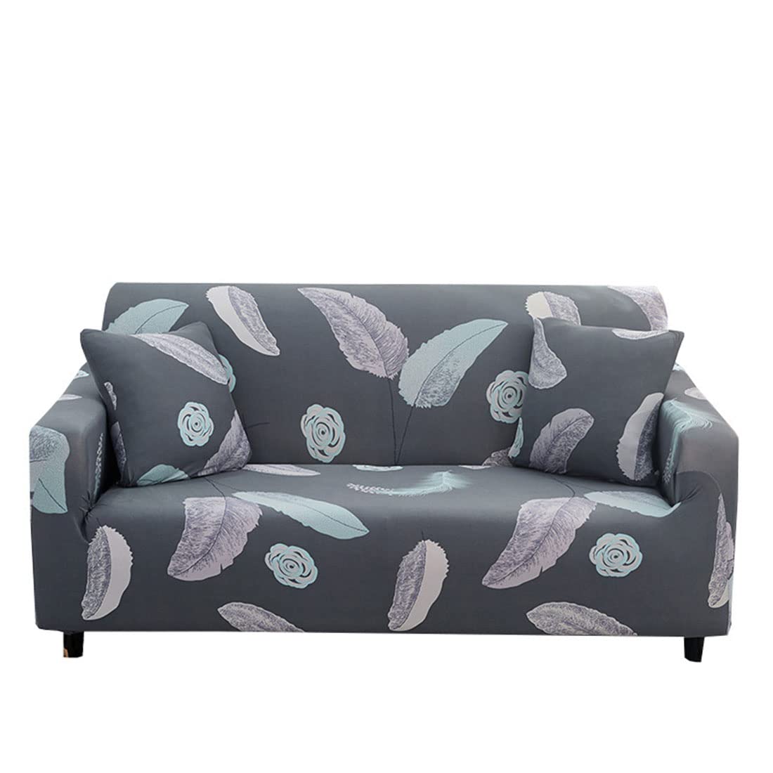 Canapé taché ? Housse de canapé extensible imprimée antidérapante lavable 3 places