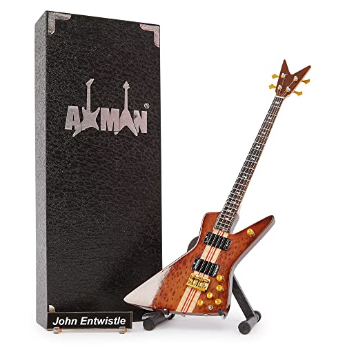 Axman John Entwistle (The Who) – Réplique de guitare miniature - Les Beatles, Paul McCartney, John Lennon, RIngo Starr, George Harrison Axman John Entwistle (The Who) - Réplique de guitare miniature