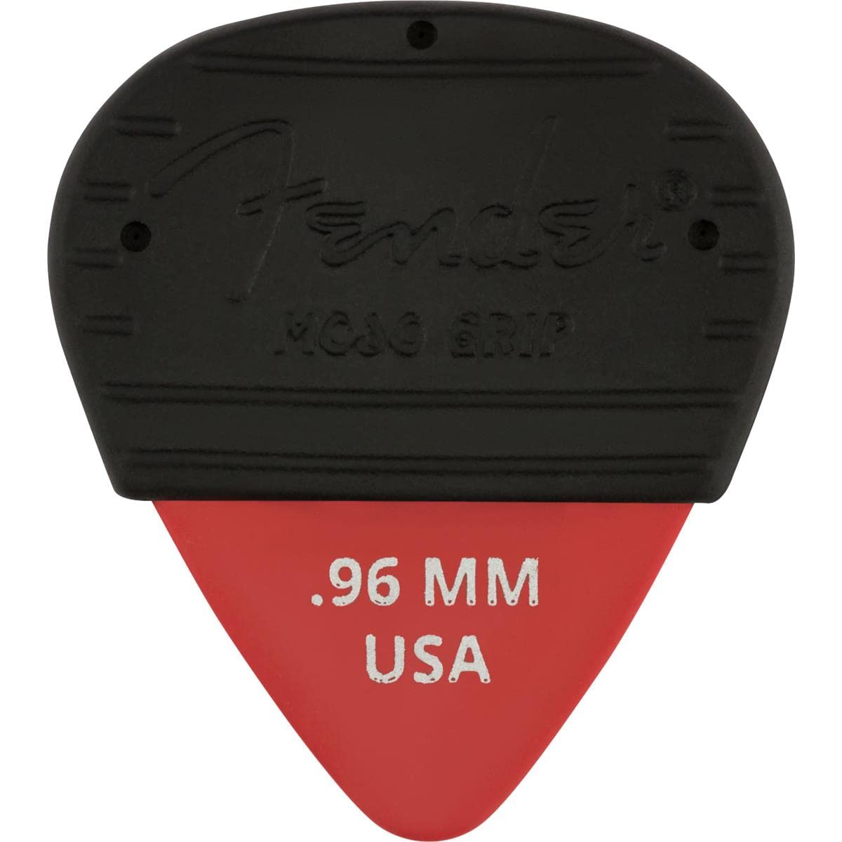 Fender® Mojo Grip Picks - Pack of 3 - Dura Tone Delrin 351 - .96 mm - Pack of 3 Picks for Guitar - Thickness: .96 mm - Colour: Fiesta Red