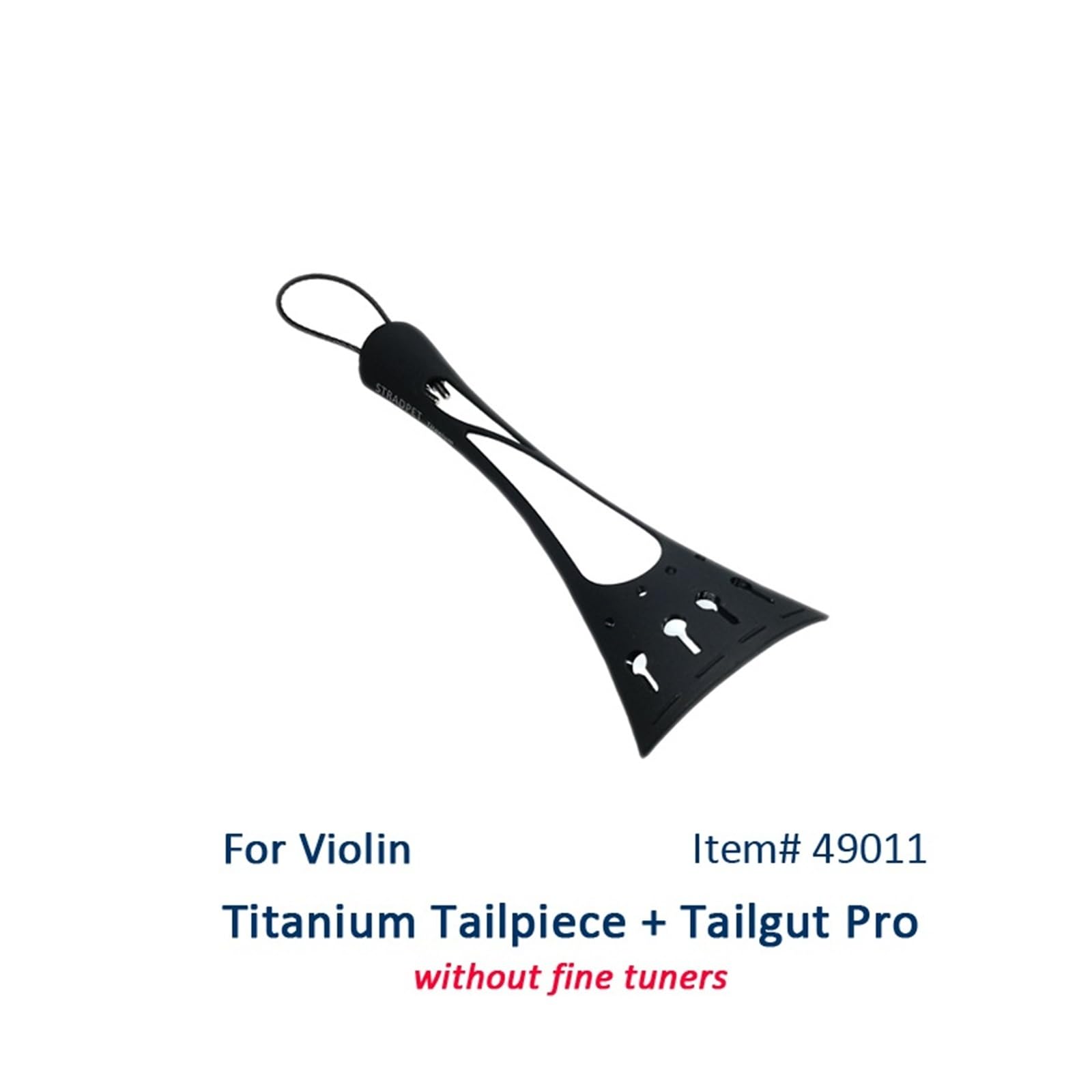 Juego de cordal de titanio estilo francés for violín con Tailgut Pro, opcional con o sin afinadores(Without fine tuner)
