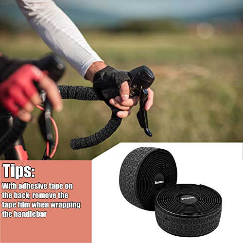 Senston Bike handlebar tape, Anti-slip Shock-Absorbent Cycling Handle Grips with Finish Tape and Handlebar Plugs - Image 4