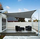 AXT SHADE Sonnensegel Wasserdicht Rechteckig 2x3m Wetterschutz Sonnenschutz PES Polyester mit UV Schutz für Terrasse Balkon Garten-Grau Anthrazit