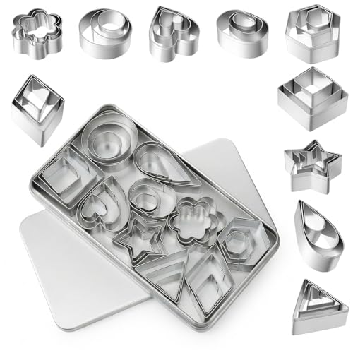 30pcs Mini Ausstechformen Set 10 Formen 3 Größen Keksausstecher Aus Metall Plätzchenausstecher Mit Aufbewahrungsbox Zum Backen Für Diy Kekse Weihnachten Feiertage Und Bäckereien