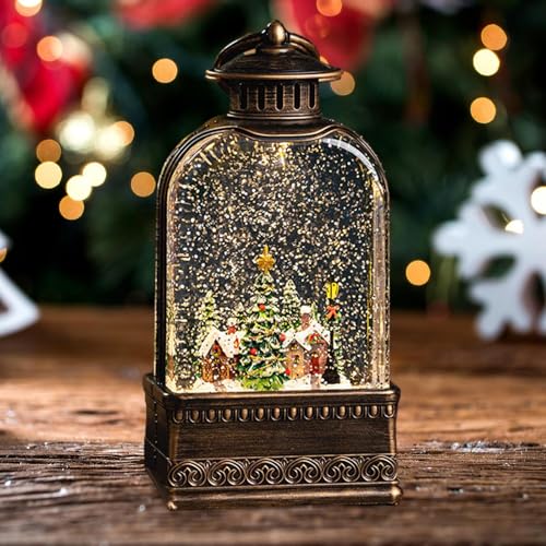 Linterna navideña LED con funcionamiento a pilas para decorar rincones sin cables 8