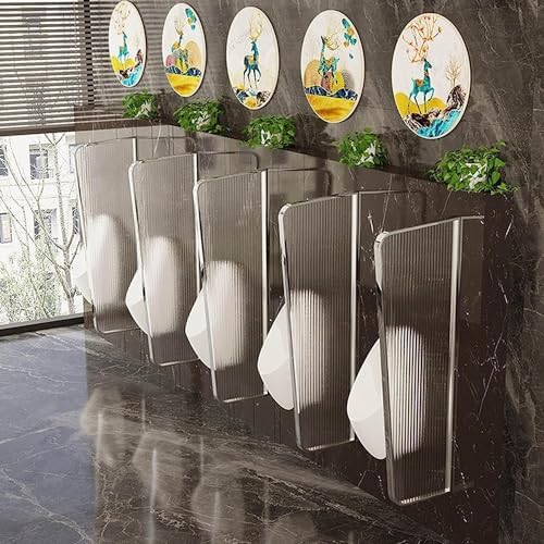 Stainless Steel Urinal- 3-Piece Wall-Mounted Partition for MenToilet Divider Urinal Protection Modern Bathroom Accessories