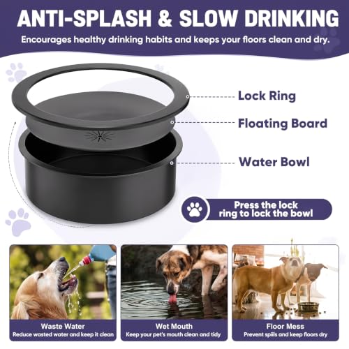 Image of XIAZ Elevated Dog Bowls Large Breed Raised Dogs Bowl Stand Large /Medium Sized Dog Slow Feeder Dogs Bowls Food Water Stands 5 Heights Adjustable 9 /11 /12 /14in Pet Feeder Dish Station