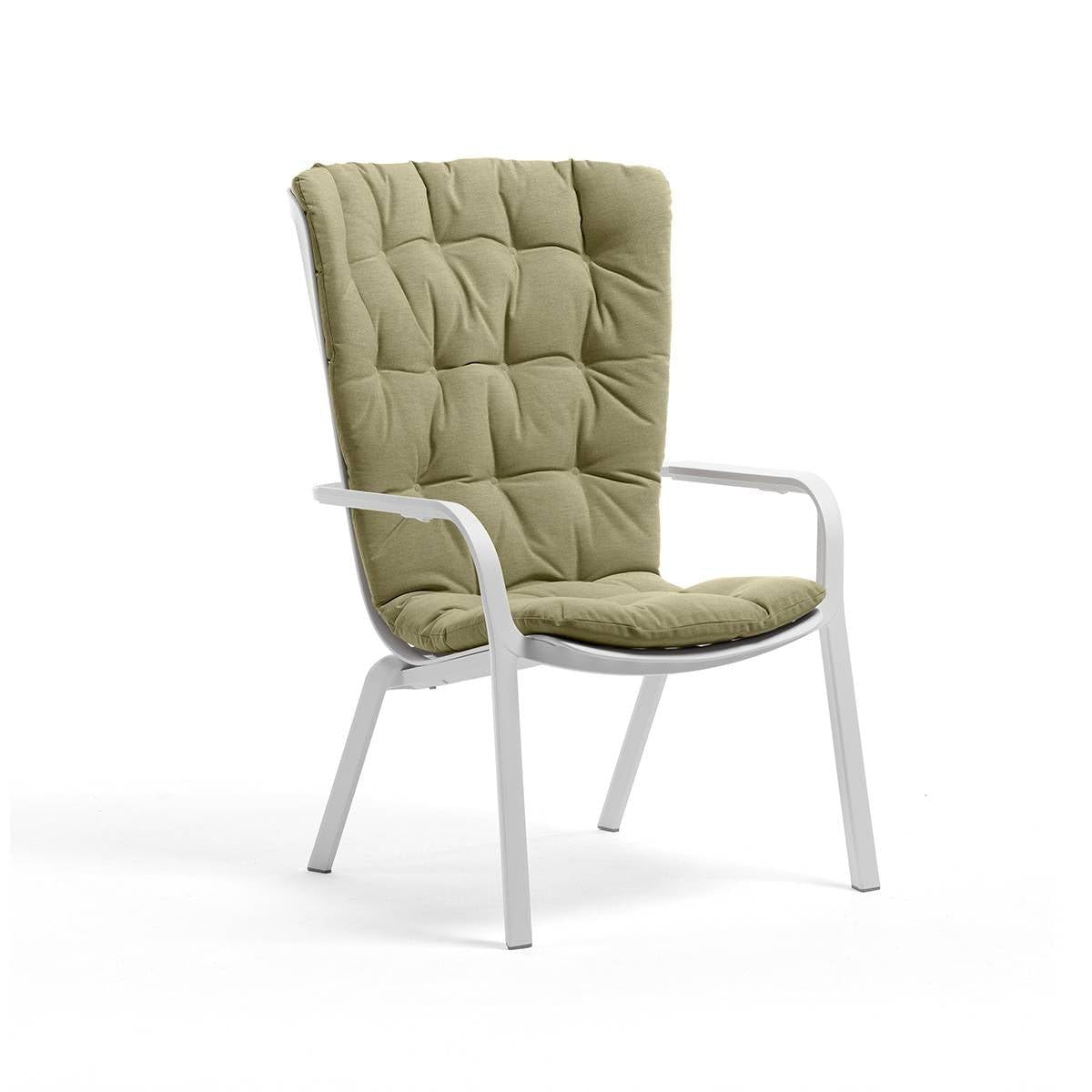Decor Space Cuscino per Poltrona Nardi Folio a dondolo per giardino e veranda "Made in Italy" (Cuscino, Felce)