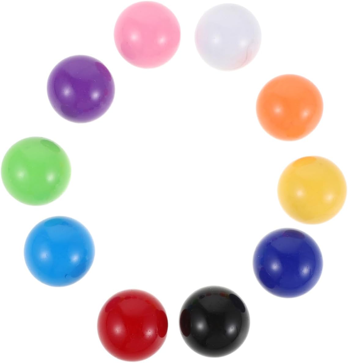 BESTOYARD Bocce Pallino Replacement Balls Outdoor Game Accessory 10pcs 30mm Acrylic Fiber Lightweight Target Balls Portable for Adults for Backyard Parties and Outdoor Activities