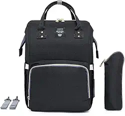 Mochila Bolsa Maternidade Lequeen Impermeável Porta mamadeira Menina Menino