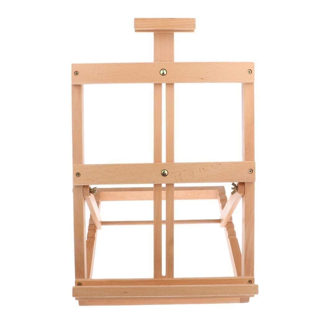 Caballete multifunción Caballete para bocetos Arte Artesanía Estación de Trabajo Caballete para Pintura Escritorio Ajustable Estantería Bloc de Dibujo de Madera multifunc,