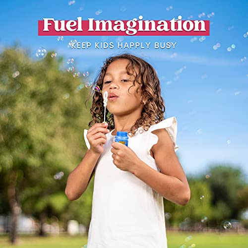 image for Sloosh 24 Pack Assorted Colors Bubble Solution Bottles with Wand (4 Oz