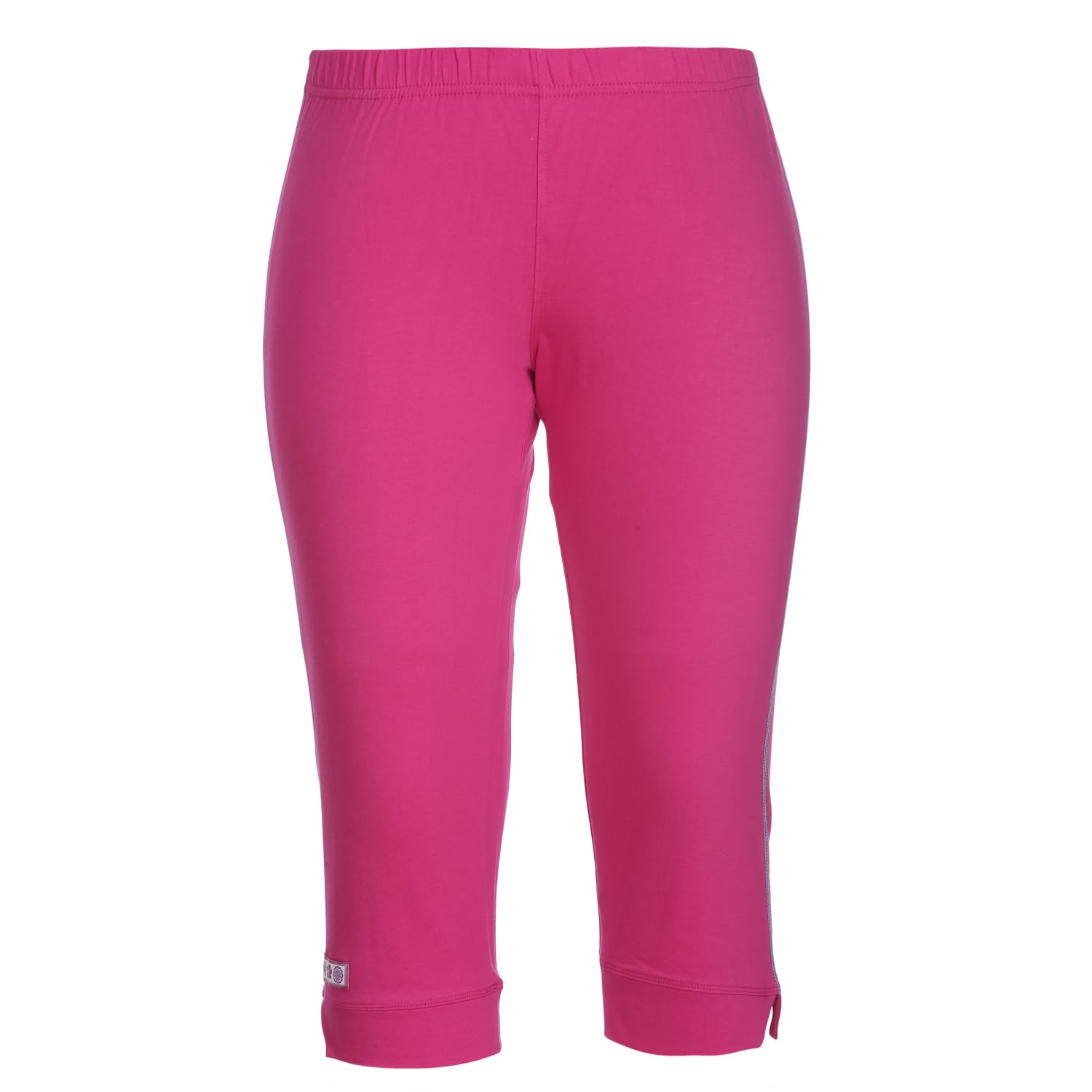 OCEAN RACE Women's Cotton Capri Pack of 2(HOT PINK/NAVY-WC-15172-M) 2
