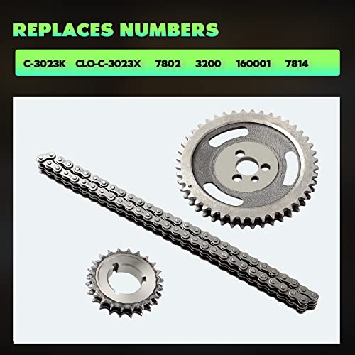 Scitoo Double Row Timing Set Fits For Chevy 350 400 327 305 283 383 262 265 Sbc Sb Chain Gear #TOP3