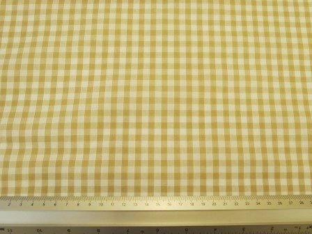 Gingham Fabric Polyester Cotton 6mm. 110cm Width. 17 Colour Options Sold by The metre, Free Delivery - Toffee