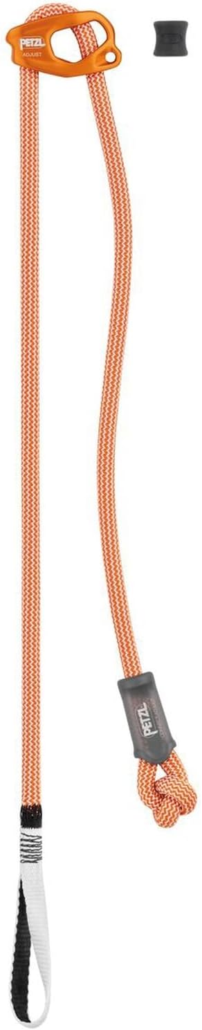 PETZL, Lanyard Connect Adjust Orange, Adjustable Single Lanyard for Climbing and Mountaineering