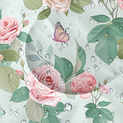Bolsa de dormir para niños para camping y senderismo, floral color claro en acuarela, ligera, impermeable y resistente al frío, tamaño 32"x90" miniatura 6