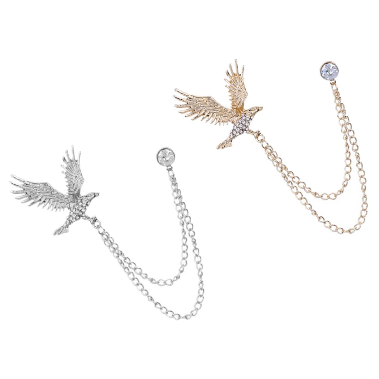Broches Personalizados para Solapa, Cuello y Cuello, Cadena de aleación para Traje, Conjunto único con águila.