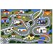 Ottomanson Jenny Collection Grey Base with Multi Colors Kids Children's Educational Road Traffic System Design(Non-Slip) Area Rug, 3'3" x 5'0", Multicolor