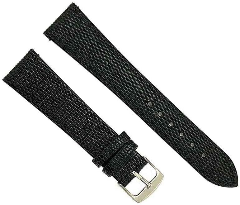 Cinturino orologio in pelle nero marrone lucertola vintage 12 14 16 18