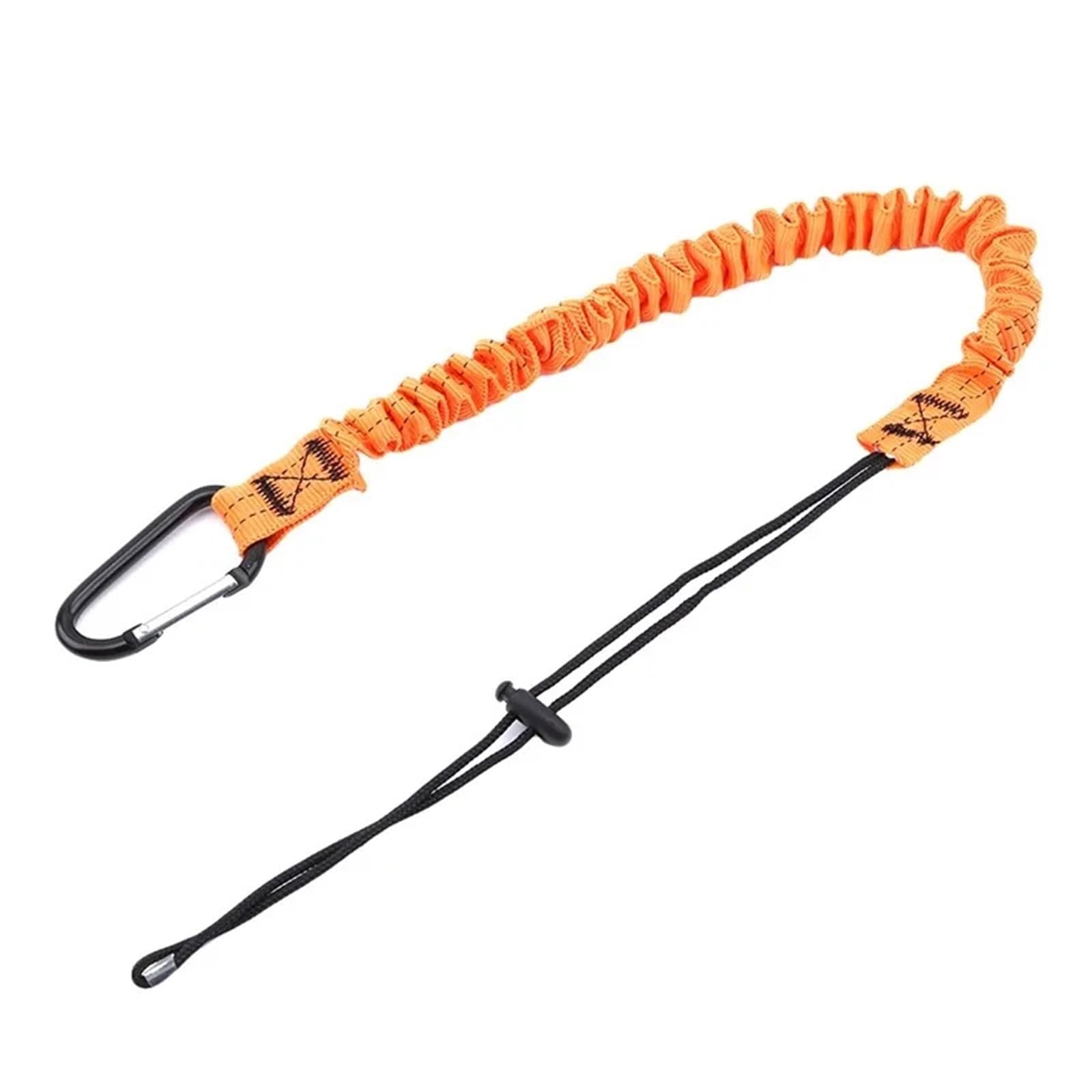 Cuerda de seguridad anticaída, herramienta sujeción elástica con gancho mosquetón, accesorios trabajo aéreo for escalada, 6 uds para Herramientas(Orange)
