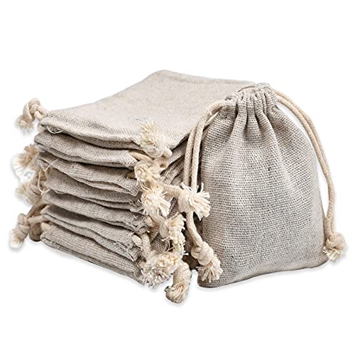 Calary 100pcs Double Canvas Drawstring Gift Bags