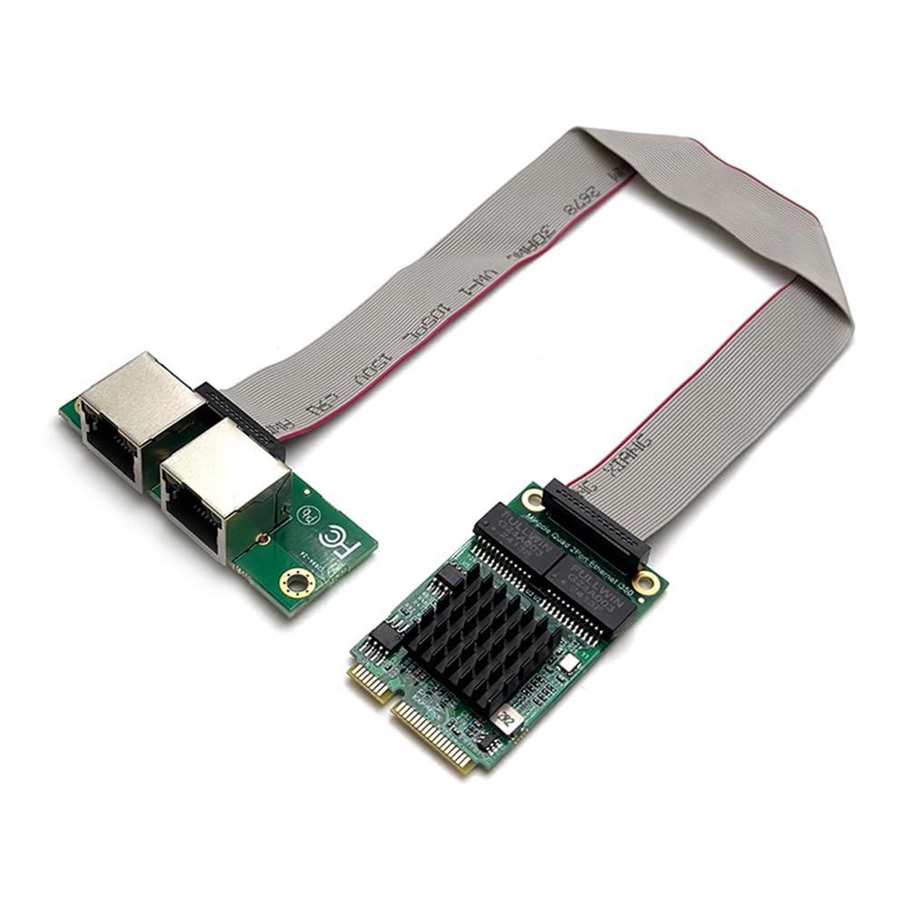 Adattatore di Rete Mini PCIE A Doppia Porta RJ45 Gigabit Ethernet I350-AM2 Scheda di Rete per Server Cablata A 2 Porte