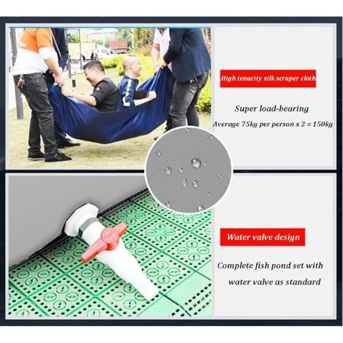 Estanque de peces de PVC con válvula de drenaje y lona flexible para cría 4