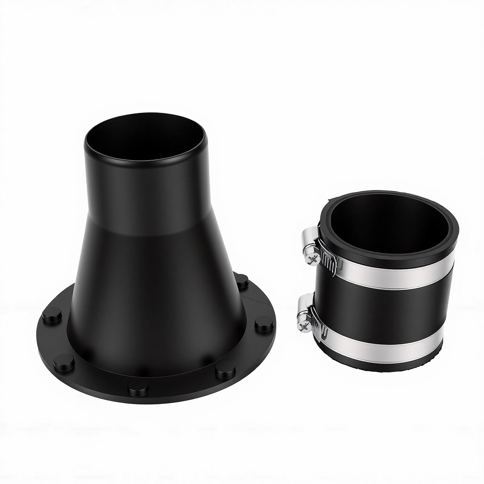 Garosa Conector de Colector de Polvo Magnético de 2,5 Pulgadas Conector de Manguera Acoplador de Manguito de Goma Adaptador de Conexión Rápida de 8 Imanes para de Recolección de Polvo