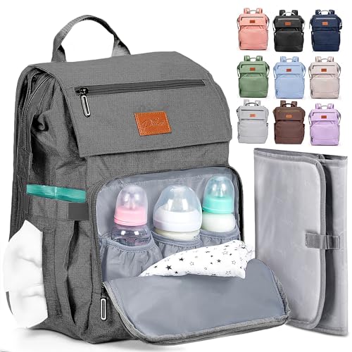 Image of PILLANI Baby Diaper Bag Backpack - Large Bag for Boys & Girls, Waterproof Diaper Backpack - Travel Diaper Bags w/Changing Pad, Baby Registry Search & Shower Gifts - Essentials Must Haves Newborn Stuff