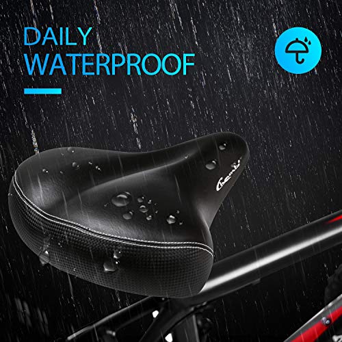 image for Chaunts Bike Seat - Most Comfortable Wide Bike Saddle for Women Men, S