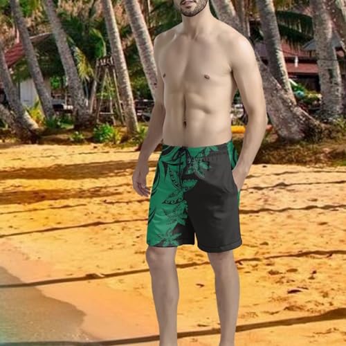 Mens Samoa Hawaii Swim Trunks Quick Dry Polynesian Tribal Tatau Swim Shorts with Mesh Lining3