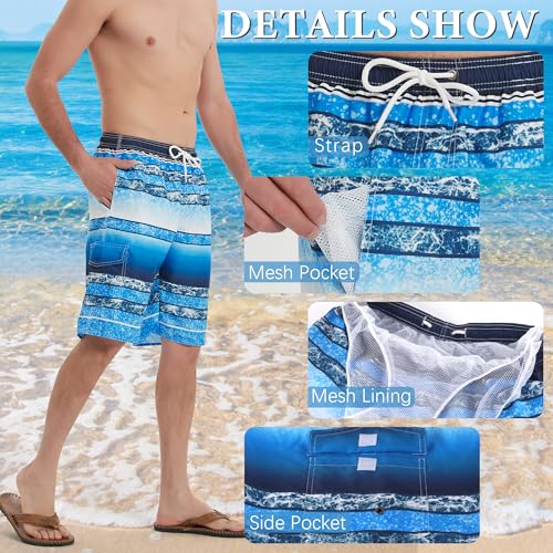 Image of Mens Swimming Trunks Swim Trunks Quick Dry Swim Shorts with Mesh Lining Funny Swimwear Bathing Suits