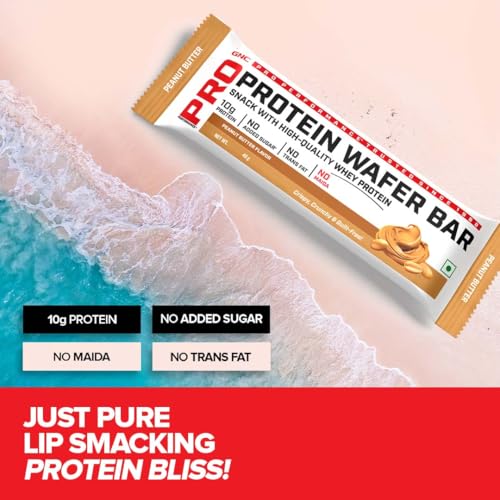 Image of GNC Pro Performance 100% Protein Wafer Bar l 10g Pure Whey Protein Snack l Rich Coffee Bites l 0 Trans Fat l 0 Added Sugar l No Palm Oil l 40g