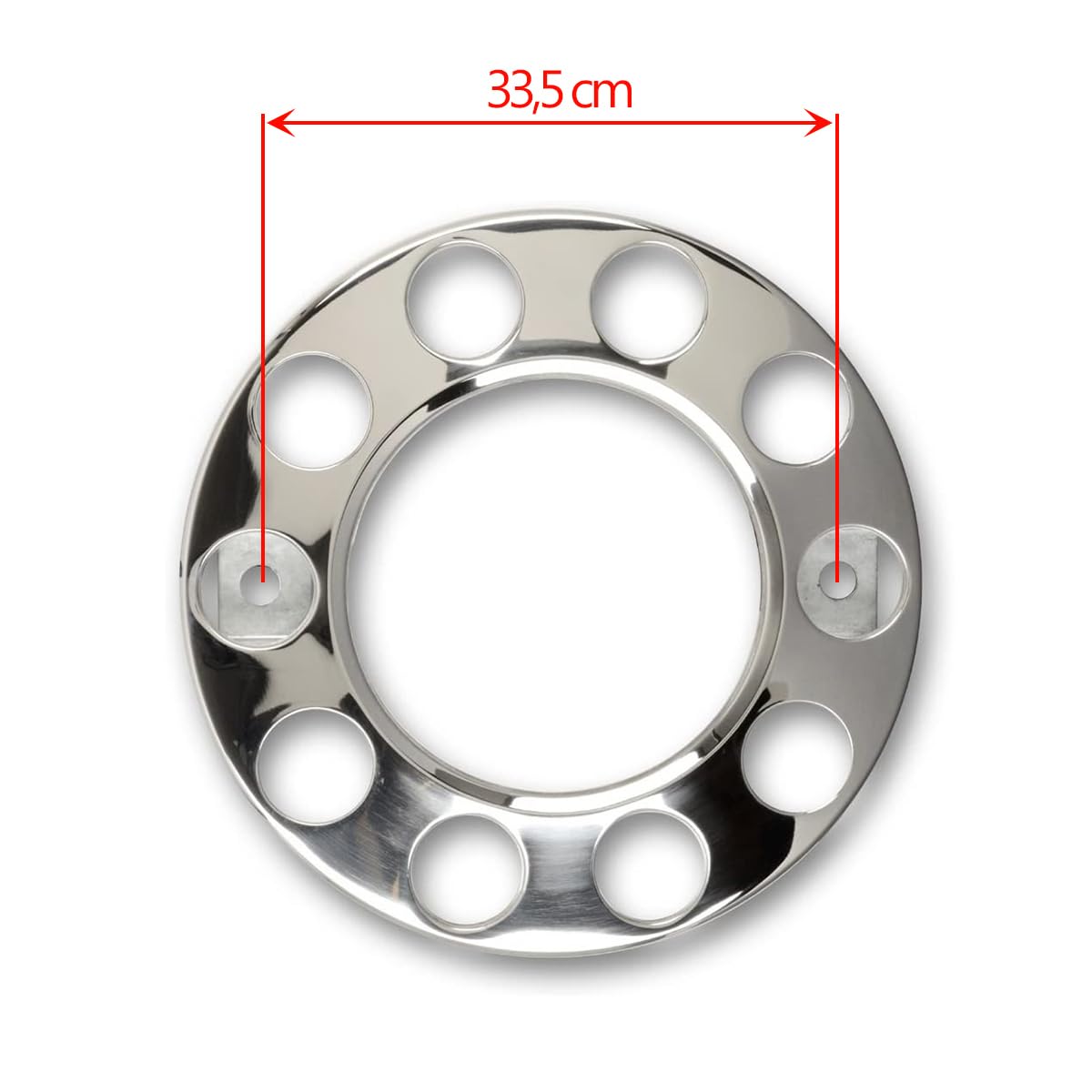 4X Coperture per bulloni delle ruote da 22,5 pollici per camion, copricerchi in acciaio inox lucidati a specchio