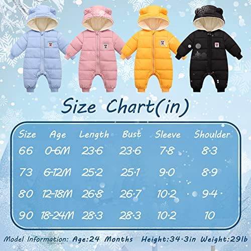 Xifamniy Baby Boy Girl Snowsuit Winter Coat Clothes Outwear Romper Onepiece Hooded Jumpsuit 6 51IQQODNFJL. AC