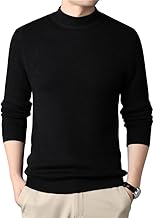 Sweater, Men's, Autumn, Winter Clothing, Knit Slim, Half High Neck Sweater, Crew Neck, Large Size, Turtleneck, Plain, Long Sleeve, Cold Protection, Warm, Casual, Lightweight, Soft, Cool