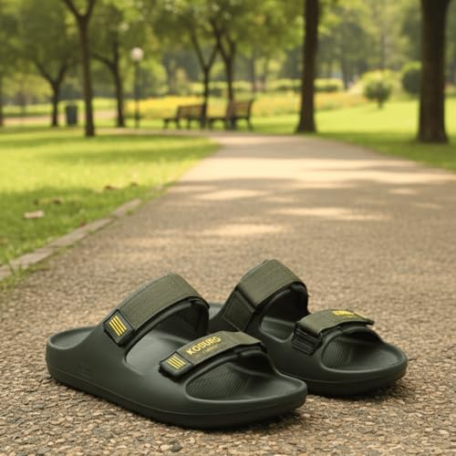 Image of KOBURG Nexa Sandals for Men| Stylish Trending | Comfortable | Super soft | Lightweight | EVA Sole | Casual Sandals | Slippers | Flip Flops for Men KF-464