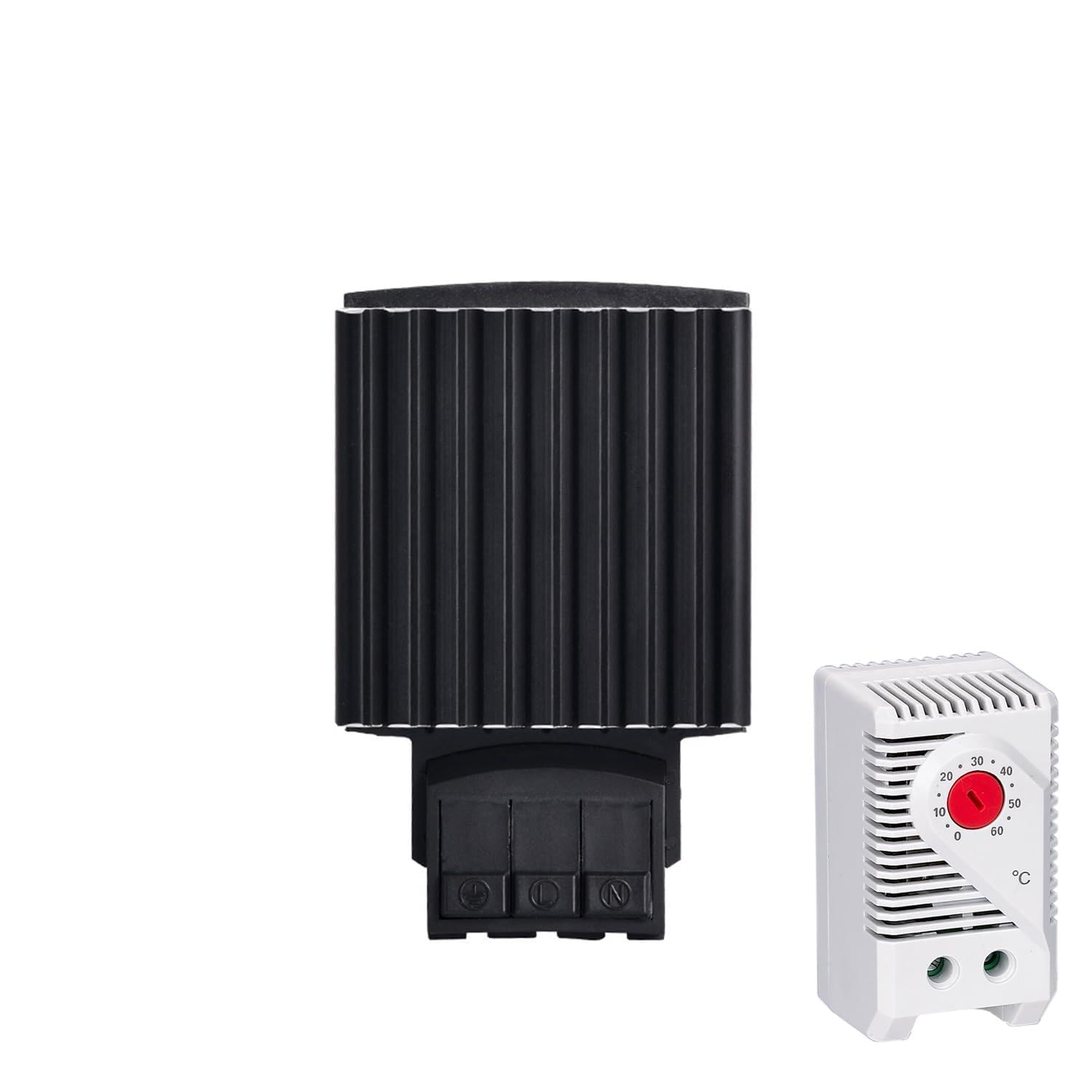 1 pz HG140 15 W Armadio industriale 35 mm Din Rail Tipo Ventilatore Riscaldatore Semiconduttore Termostato(15W with KTO NC)