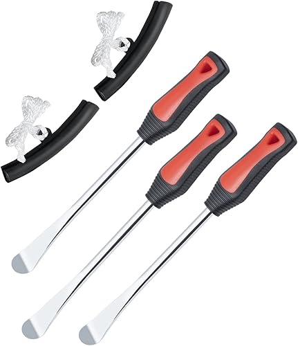 ROTATION Kit de herramientas de hierro de palanca de cuchara de acero de 11.5 pulgadas, herramienta profesional de cambio de neumáticos para