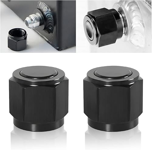 BELOMI 4AN - Enchufe de ajuste de bloqueo hembra para manguera, 2 piezas de manguera giratoria de aluminio, adaptador de puerto de tuerca de enchufe