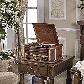 1411 Gramophone Tourne-Disque Vinyle Rétro: Platine Vinyle Bluetooth, Acajou, Marron - Les Beatles, Paul McCartney, John Lennon, RIngo Starr, George Harrison 1411 Gramophone Tourne-Disque Vinyle Rétro: Platine Vinyle Bluetooth, Acajou, Marron – Image 6