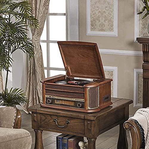 1411 Gramophone Tourne-Disque Vinyle Rétro: Platine Vinyle Bluetooth, Acajou, Marron - Les Beatles, Paul McCartney, John Lennon, RIngo Starr, George Harrison 1411 Gramophone Tourne-Disque Vinyle Rétro: Platine Vinyle Bluetooth, Acajou, Marron – Image 7