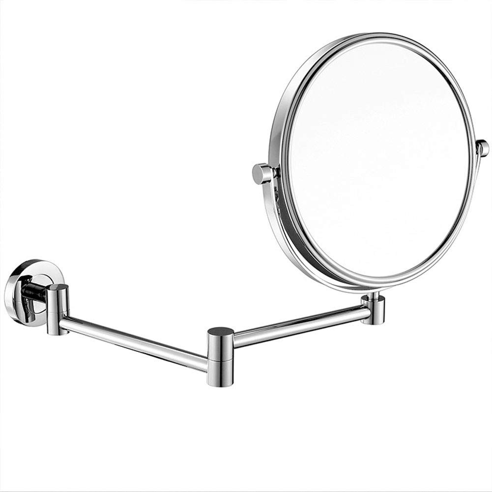 Miroir de courtoisie mural et miroir cosmétique extensible double face 20,3 cm