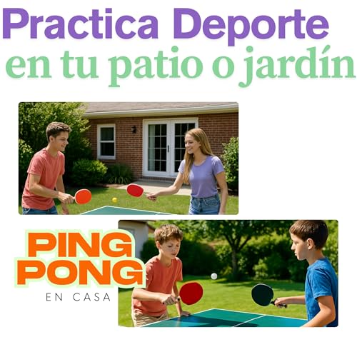 Set ping pong portable complet avec filet rétractable et 2 pelles