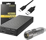 Nitecore Traveling Companion NB20000 Multi Ports USB Power Bank 20,000mAh w/Eco-Sensa VC4 4-Slot Dig