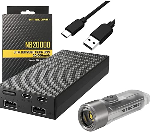 Nitecore Traveling Companion Nb20000 Multi Ports Usb Power Bank 20,000Mah W/Eco-Sensa Vc4 4-Slot Digital Charger #TOP3