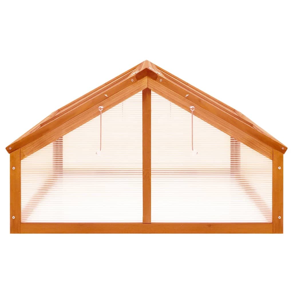 vidaXL Serra Marrone 114x80x50 cm in Legno di Abete
