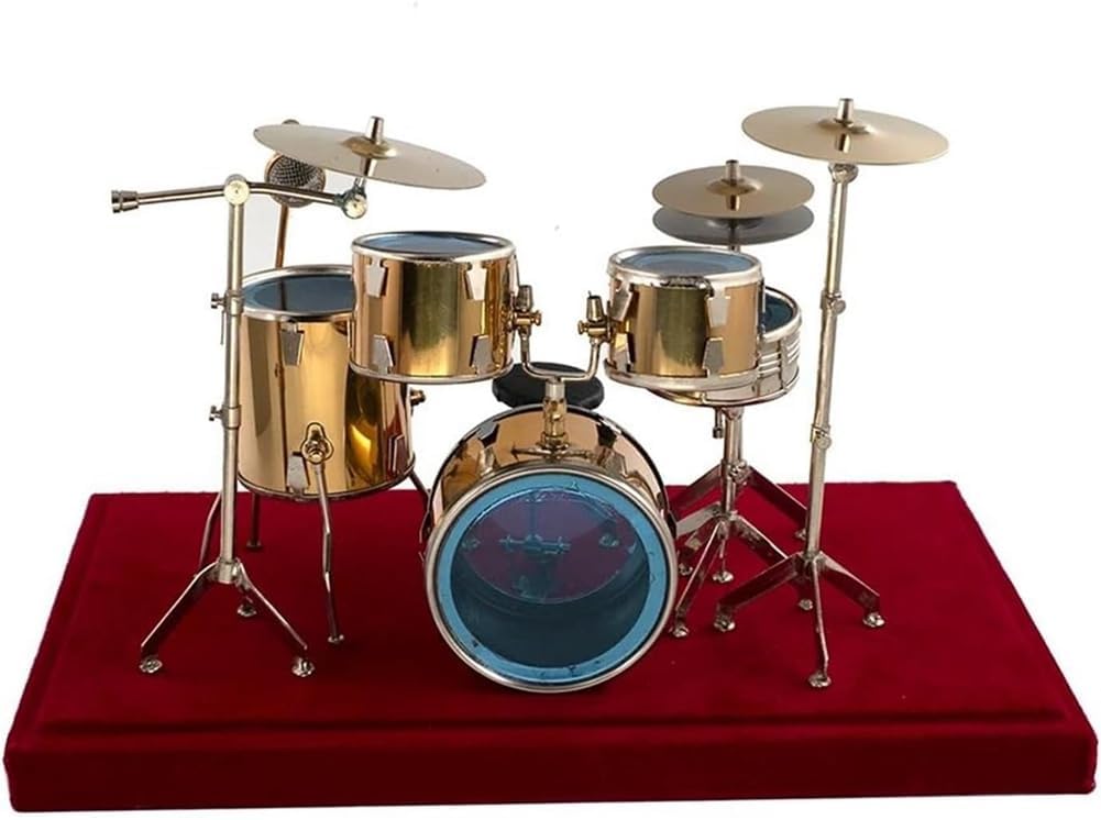 ミニチュア ジャズ ドラム キット モデル ミニドラム シンバル 楽器モデル ドラムセット 大人用 ミニチュア ドラム キット