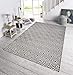 Produktbild NORTHRUGS In- und Outdoor Teppich Karo 160x230cm - Wetterfest Modern Geometrisches Muster Kariert Allover Design Läufer für Balkon Terrasse Garten Wintergarten Wohnzimmerteppich Wasserfest in Schwarz